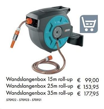 Aanbiedingen Wandslangenbox 15m roll-up - Gardena - Geldig van 09/05/2019 tot 31/08/2019 bij Multi Bazar