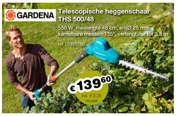 Aanbiedingen Gardena telescopische heggenschaar ths 500-48 - Gardena - Geldig van 13/05/2019 tot 26/05/2019 bij Europoint