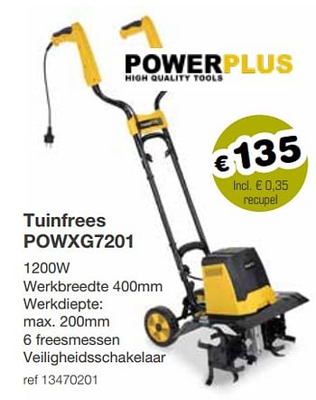 Aanbiedingen Powerplus tuinfrees powxg7201 - Powerplus - Geldig van 13/05/2019 tot 26/05/2019 bij Europoint