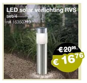 Aanbiedingen Led solar verlichting rvs - Eglo - Geldig van 13/05/2019 tot 26/05/2019 bij Europoint