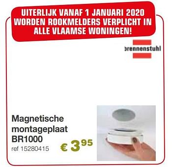Aanbiedingen Magnetische montageplaat br1000 - Brennenstuhl - Geldig van 13/05/2019 tot 26/05/2019 bij Europoint