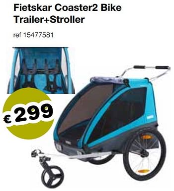 Aanbiedingen Fietskar coaster2 bike trailer+stroller - Thule - Geldig van 13/05/2019 tot 26/05/2019 bij Europoint