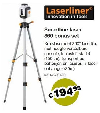 Aanbiedingen Laserliner smartline laser 360 bonus set - LaserLiner - Geldig van 13/05/2019 tot 26/05/2019 bij Europoint