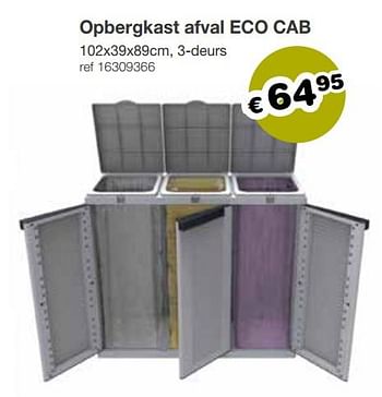 Aanbiedingen Opbergkast afval eco cab - Huismerk - Europoint - Geldig van 13/05/2019 tot 26/05/2019 bij Europoint