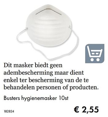 Aanbiedingen Busters hygienemasker - Busters - Geldig van 09/05/2019 tot 31/08/2019 bij Multi Bazar