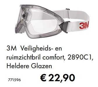 Aanbiedingen 3m veiligheids- en ruimzichtbril comfort, 2890c1, heldere glazen - 3M - Geldig van 09/05/2019 tot 31/08/2019 bij Multi Bazar