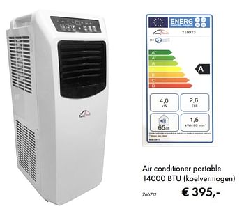 Aanbiedingen Air conditioner portable 14000 btu - Huismerk - Multi Bazar - Geldig van 09/05/2019 tot 31/08/2019 bij Multi Bazar