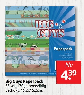 Aanbiedingen Big guys paperpack - Huismerk - Boekenvoordeel - Geldig van 17/05/2019 tot 25/05/2019 bij Boekenvoordeel