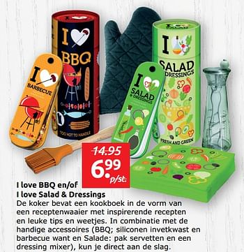 Aanbiedingen I love bbq en-of i love salad + dressings - Huismerk - Boekenvoordeel - Geldig van 17/05/2019 tot 25/05/2019 bij Boekenvoordeel