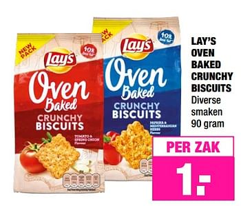 Aanbiedingen Lay`s oven baked crunchy biscuits - Lay's - Geldig van 20/05/2019 tot 02/06/2019 bij Big Bazar