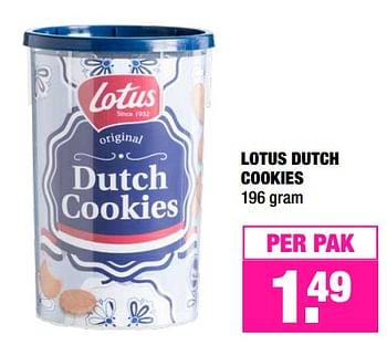 Aanbiedingen Lotus dutch cookies - Lotus Bakeries - Geldig van 20/05/2019 tot 02/06/2019 bij Big Bazar