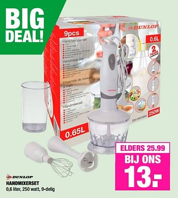 Aanbiedingen Dunlop handmixerset - Dunlop - Geldig van 20/05/2019 tot 02/06/2019 bij Big Bazar