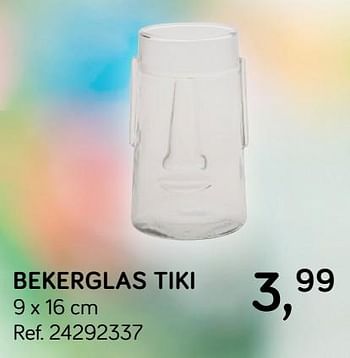 Aanbiedingen Bekerglas tiki - Huismerk - Supra Bazar - Geldig van 28/05/2019 tot 25/06/2019 bij Supra Bazar