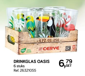 Aanbiedingen Drinkglas oasis - Huismerk - Supra Bazar - Geldig van 28/05/2019 tot 25/06/2019 bij Supra Bazar