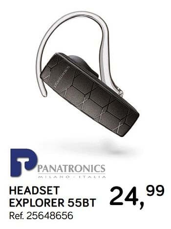 Aanbiedingen Panatronics headset explorer 55bt - Panatronics - Geldig van 28/05/2019 tot 25/06/2019 bij Supra Bazar