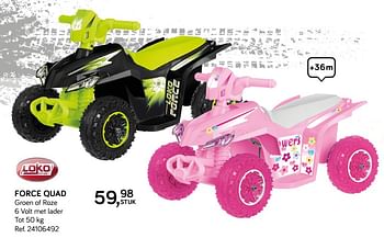 Aanbiedingen Force quad groen of roze - Loko toys - Geldig van 28/05/2019 tot 25/06/2019 bij Supra Bazar