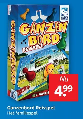 Aanbiedingen Ganzenbord reisspel - Clown Games - Geldig van 24/05/2019 tot 01/06/2019 bij Boekenvoordeel