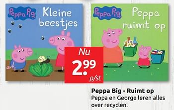 Aanbiedingen Peppa big - ruimt op - Huismerk - Boekenvoordeel - Geldig van 24/05/2019 tot 01/06/2019 bij Boekenvoordeel