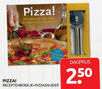 Aanbiedingen Pizza! receptenboekje+pizzasnijder - Huismerk - Boekenvoordeel - Geldig van 24/05/2019 tot 01/06/2019 bij Boekenvoordeel