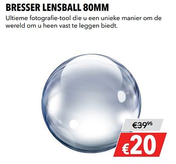 Aanbiedingen Bresser lensball 80mm - Bresser - Geldig van 27/05/2019 tot 09/06/2019 bij Kamera Express