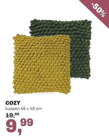 Aanbiedingen Cozy kussen - Huismerk - Trendhopper - Geldig van 27/05/2019 tot 23/06/2019 bij Trendhopper