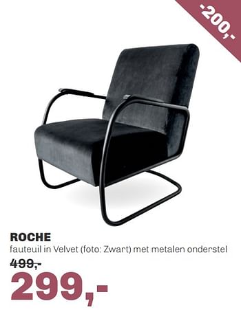 Aanbiedingen Roche fauteuil in velvet - Huismerk - Trendhopper - Geldig van 27/05/2019 tot 23/06/2019 bij Trendhopper