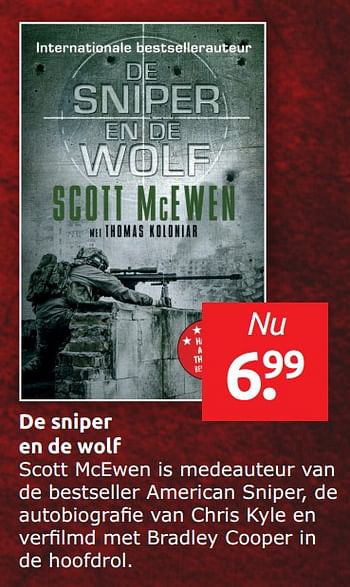 Aanbiedingen De sniper en de wolf - Huismerk - Boekenvoordeel - Geldig van 31/05/2019 tot 08/06/2019 bij Boekenvoordeel