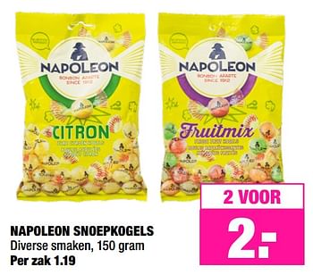 Aanbiedingen Napoleon snoepkogels - Napoleon - Geldig van 03/06/2019 tot 16/06/2019 bij Big Bazar