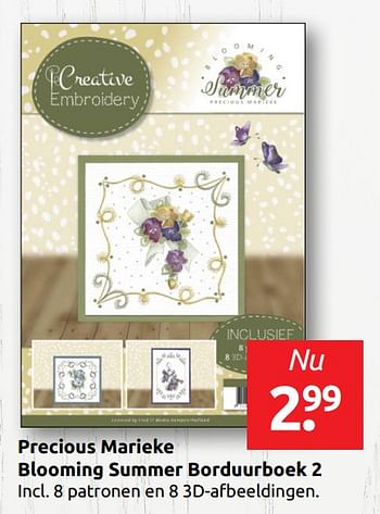 Aanbiedingen Precious marieke blooming summer borduurboek 2 - Huismerk - Boekenvoordeel - Geldig van 31/05/2019 tot 08/06/2019 bij Boekenvoordeel