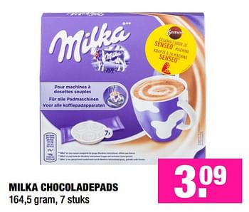 Aanbiedingen Milka chocoladepads - Milka - Geldig van 03/06/2019 tot 16/06/2019 bij Big Bazar