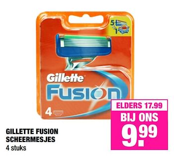 Aanbiedingen Gillette fusion scheermesjes - Gillette - Geldig van 03/06/2019 tot 16/06/2019 bij Big Bazar