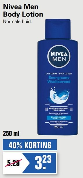 Aanbiedingen Nivea men body lotion - Nivea - Geldig van 02/06/2019 tot 15/06/2019 bij De Online Drogist