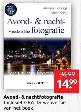 Aanbiedingen Avond- + nachtfotografie - Huismerk - Boekenvoordeel - Geldig van 07/06/2019 tot 15/06/2019 bij Boekenvoordeel