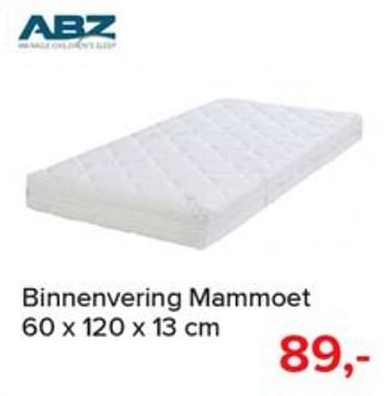 Aanbiedingen Binnenvering mammoet - ABZ - Geldig van 03/06/2019 tot 29/06/2019 bij Baby-Dump