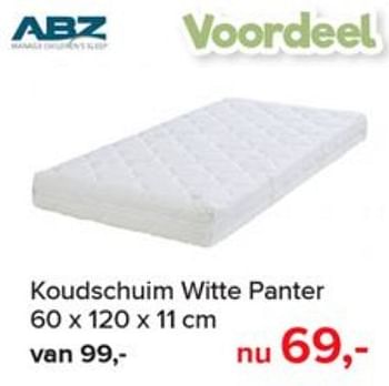 Aanbiedingen Koudschuim witte panter - ABZ - Geldig van 03/06/2019 tot 29/06/2019 bij Baby-Dump