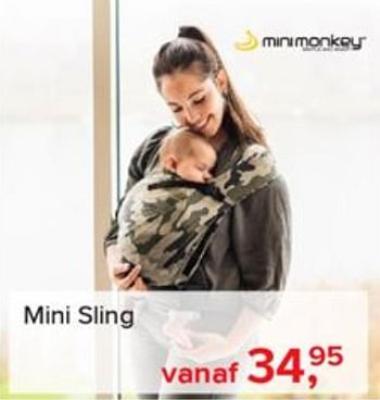 Aanbiedingen Mini sling - MiniMonkey - Geldig van 03/06/2019 tot 29/06/2019 bij Baby-Dump
