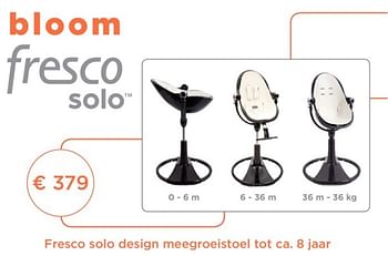Aanbiedingen Fresco solo design meegroeistoel - Bloom - Geldig van 03/06/2019 tot 29/06/2019 bij Baby-Dump