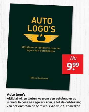 Aanbiedingen Auto logo`s - Huismerk - Boekenvoordeel - Geldig van 14/06/2019 tot 22/06/2019 bij Boekenvoordeel