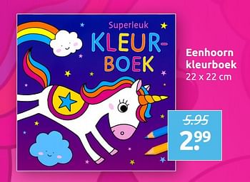 Aanbiedingen Eenhoorn kleurboek - Huismerk - Boekenvoordeel - Geldig van 14/06/2019 tot 22/06/2019 bij Boekenvoordeel