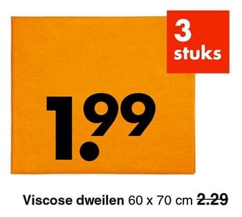 Aanbiedingen Viscose dweilen - Huismerk - Wibra - Geldig van 17/06/2019 tot 29/06/2019 bij Wibra