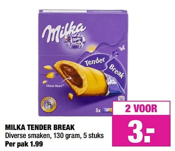 Aanbiedingen Milka tender break - Milka - Geldig van 17/06/2019 tot 29/06/2019 bij Big Bazar