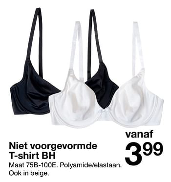 Aanbiedingen Niet voorgevormde t-shirt bh - Huismerk - Zeeman  - Geldig van 15/06/2019 tot 28/06/2019 bij Zeeman