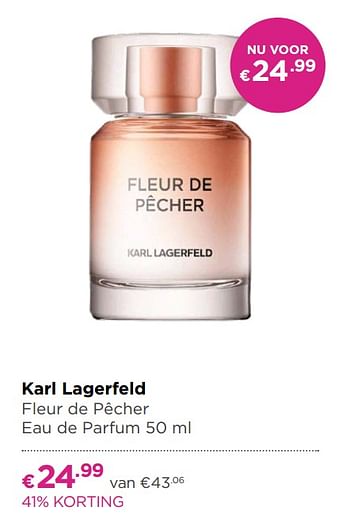 Aanbiedingen Karl lagerfeld fleur de pêcher eau de parfum - Karl Lagerfeld - Geldig van 17/06/2019 tot 14/07/2019 bij Ici Paris XL