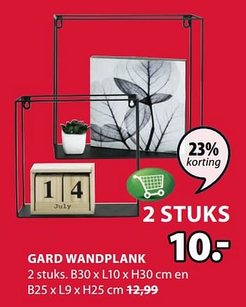 Aanbiedingen Gard wandplank - Huismerk - Jysk - Geldig van 17/06/2019 tot 30/06/2019 bij Jysk