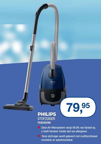 Aanbiedingen Philips stofzuiger fc8240-09 - Philips - Geldig van 17/06/2019 tot 30/06/2019 bij Electro World