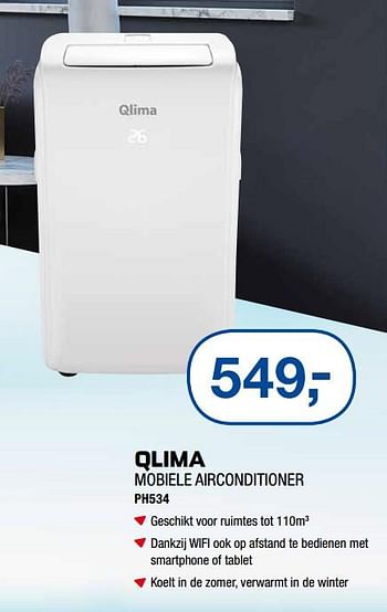 Aanbiedingen Qlima mobiele airconditioner ph534 - Qlima  - Geldig van 17/06/2019 tot 30/06/2019 bij Electro World