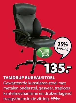 Aanbiedingen Tamdrup bureaustoel - Huismerk - Jysk - Geldig van 17/06/2019 tot 30/06/2019 bij Jysk