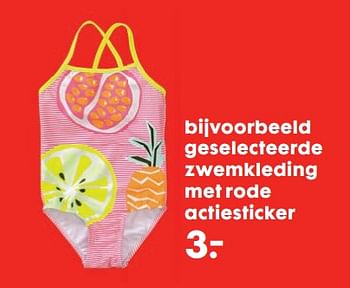 Aanbiedingen Bijvoorbeeld geselecteerde zwemkleding met rode actiesticker - Huismerk - Hema - Geldig van 17/06/2019 tot 07/07/2019 bij Hema