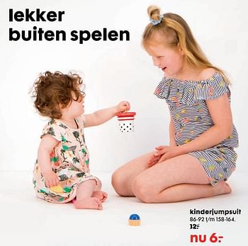 Aanbiedingen Kinderjumpsuit - Huismerk - Hema - Geldig van 17/06/2019 tot 07/07/2019 bij Hema