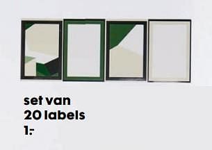 Aanbiedingen Set van 20 labels - Huismerk - Hema - Geldig van 17/06/2019 tot 07/07/2019 bij Hema